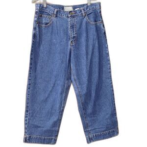 Eddie Bauer Blue Ankle Cropped Jeans Classic Indigo Preppy 90s Vintage 12